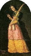 Francisco de Zurbaran archangel st, gabriel. oil painting